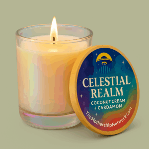 Celestial Realm Scented Soy Candle – Coconut Cream & Cardamom, 14oz Engraved Jar
