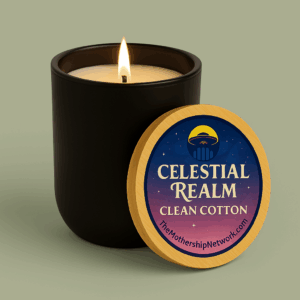 Celestial Realm Clean Cotton Scented Soy Candle — 14oz Engraved Jar