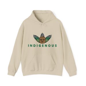 Olmec Green Hoodie - Indigenous Design