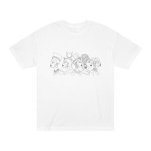 Kemetic Queens Line Art Tee — Vintage Pharaohs Graphic T-Shirt