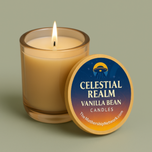 Vanilla Bean Soy Candle - 14oz Engraved "Celestial Realm" Scented Candle