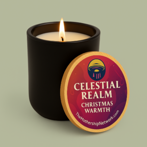 Scented Soy Candle — "Celestial Realm: Christmas Warmth" Engraved 14oz