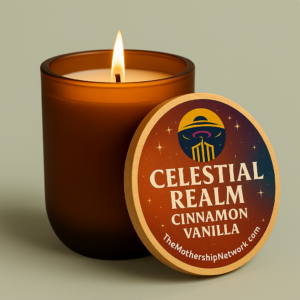 Scented Soy Candle — Celestial Realm Cinnamon Vanilla (14oz, Engraved Lid)