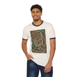 Eternal Energy T‑Shirt — Vintage Green Scrollwork Design