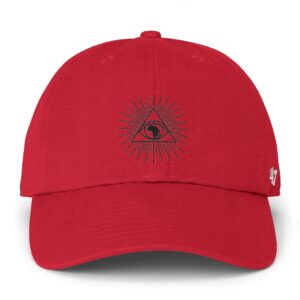 Embroidered Pyramid Eye Symbol Cap
