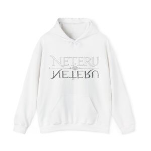 Neteru Mirrored Logo Hoodie — Minimal Spiritual Streetwear