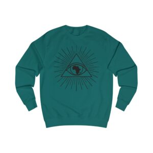All-Seeing Earth Triangle Sweatshirt — Mystical Globe Graphic Crewneck