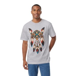 Dreamcatcher Feather Tee — Native-Inspired Boho Graphic T-Shirt