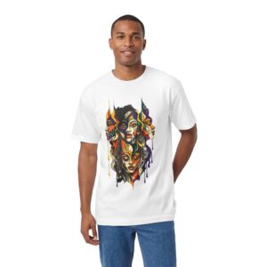 Abstract Faces Art T-Shirt — Colorful Dripping Portrait Graphic Tee