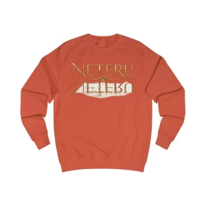 Neteru Gold Mirror Sweatshirt — Egyptian-Inspired Mythic Logo Crewneck