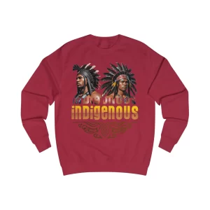 Indigenous Man Sweatshirt — Native Headdress Graphic