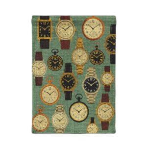 Vintage Watches Woven Wall Tapestry — Retro Timepiece Home Decor
