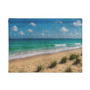 Beach Dune Woven Wall Tapestry — Coastal Ocean Scene Home Decor