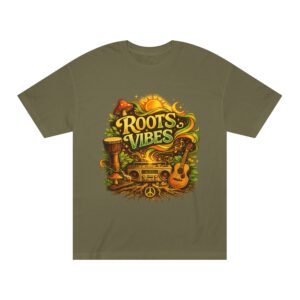 Roots Vibes Tee — Reggae Guitar & Drum Festival Shirt