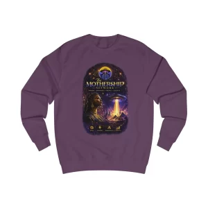 Mothership UFO Crewneck Sweatshirt — Retro Sci‑Fi Abduction Graphic