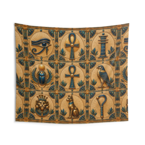 Ancient Egypt Symbols Indoor Wall Tapestry