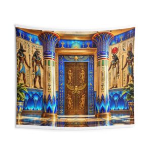 Ancient Kemetic Temple Indoor Wall Tapestry