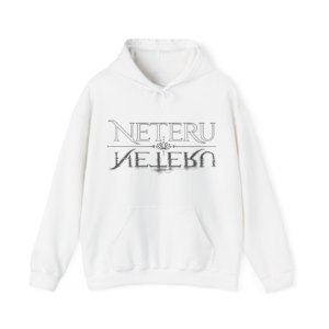 Neteru Mirrored Logo Hoodie — Minimal Spiritual Streetwear
