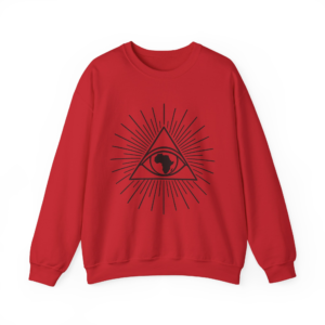 All-Seeing Earth Eye Sweatshirt — Mystical Globe Triangle Crewneck