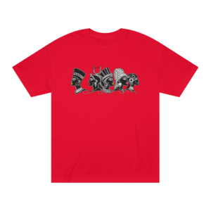 Royal Crowns Black Graphic Tee — Tribal Theater Art T-Shirt