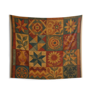 Bohemian Patchwork Floral Indoor Wall Tapestry