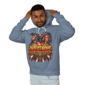 Indigenous Man Design Hoodie — Pullover