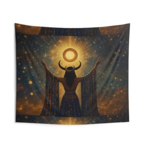 Goddess Sun Tapestry — Mystical Solar Goddess Wall Art