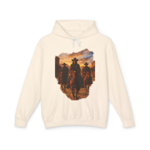 Western Cowboys Hoodie — Vintage Sunset Riders Graphic