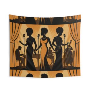 Vintage Jazz Singer Indoor Wall Tapestry