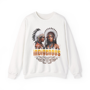 Indigenous Woman Sweatshirt – Bold Headdress Graphic Crewneck