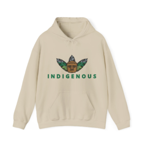 Olmec Green Hoodie - Indigenous Design